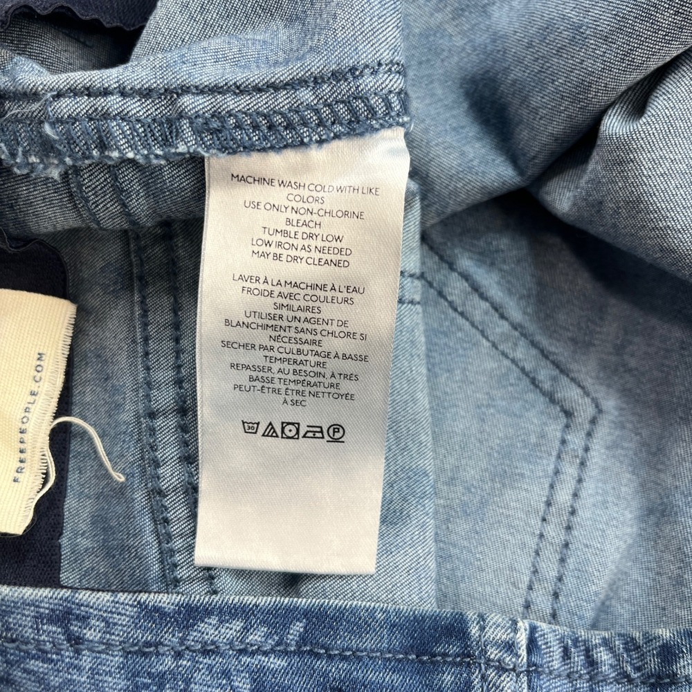 We The Free Blue Floral Denim Flare Jeans - Picture 12 of 15
